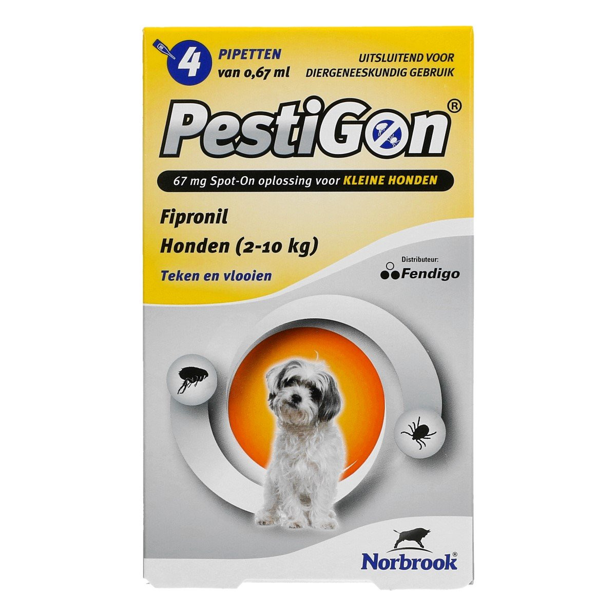 Pestigon Spot-on voor honden van 2 tot 10 kg