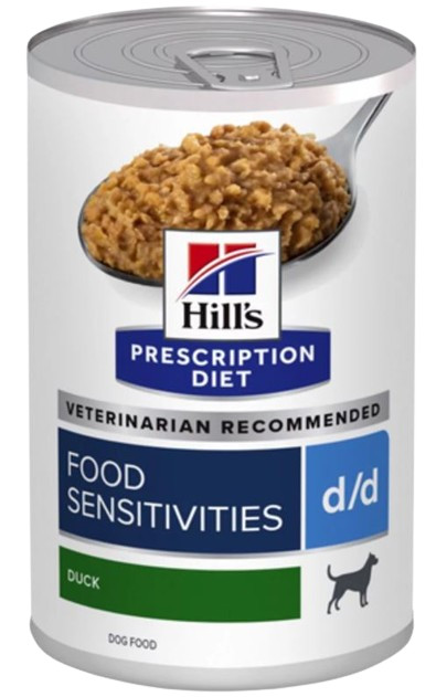 Hill's Prescription Diet D/D Food Sensitivities Nassfutter für Hunde mit Ente und Reis (Dose)
