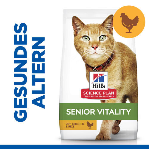 Hill's Mature Adult Senior Vitality Huhn Reis Katzenfutter