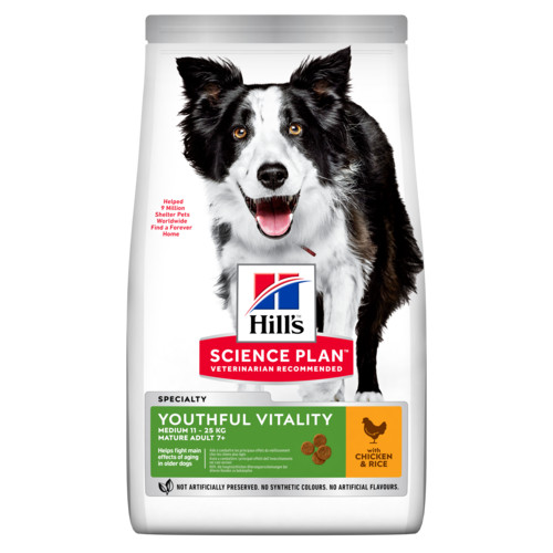 Hill's Mature Adult Senior Vitality Medium Huhn Hundefutter