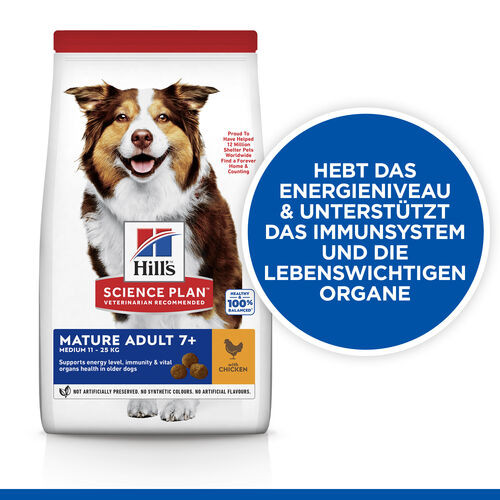 Hill's Mature Adult 7+ Active Longevity Medium Huhn Hundefutter 