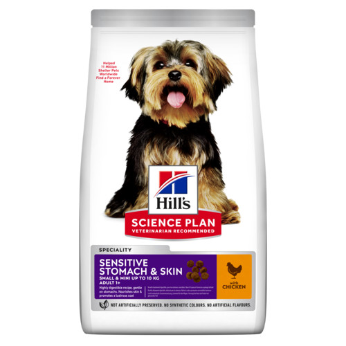 Hill´s Adult Sensitive Stomach & Skin Small & Mini Huhn Hundefutter