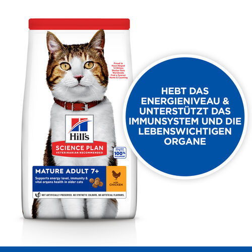 Hill's Mature Adult 7+ Active Longevity Huhn Katzenfutter 