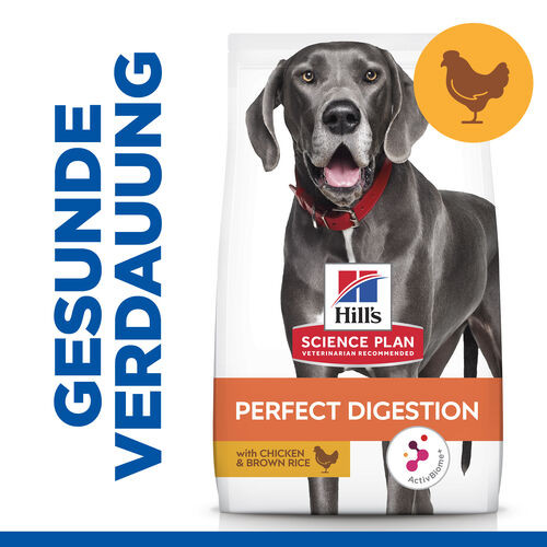 Hill's Adult Perfect Digestion Large met kip & bruine rijst hondenvoer