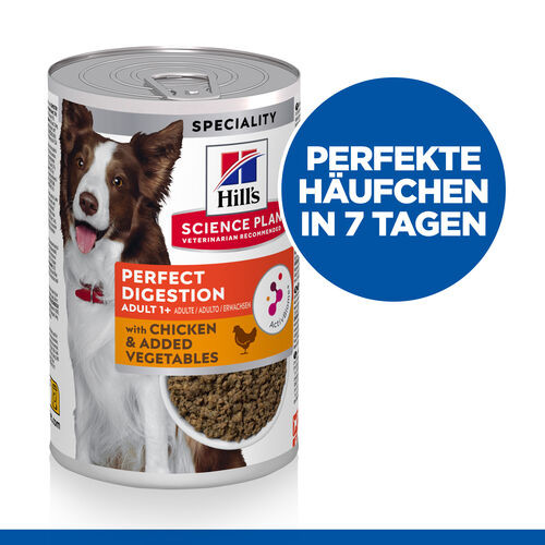 Hill's Adult Perfect Digestion met kip nat hondenvoer 363g blik