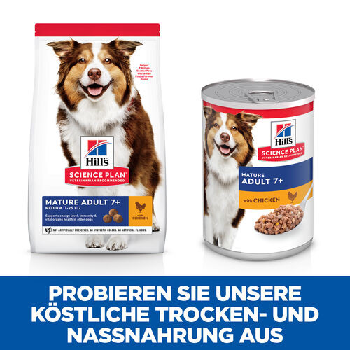 Hill's Mature  7+ Active Longevity Huhn (in Dosen) Hundefutter 