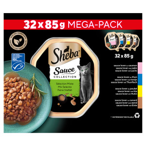 Sheba Sauce Collection Adult Mix Selectie natvoer kat (85g)