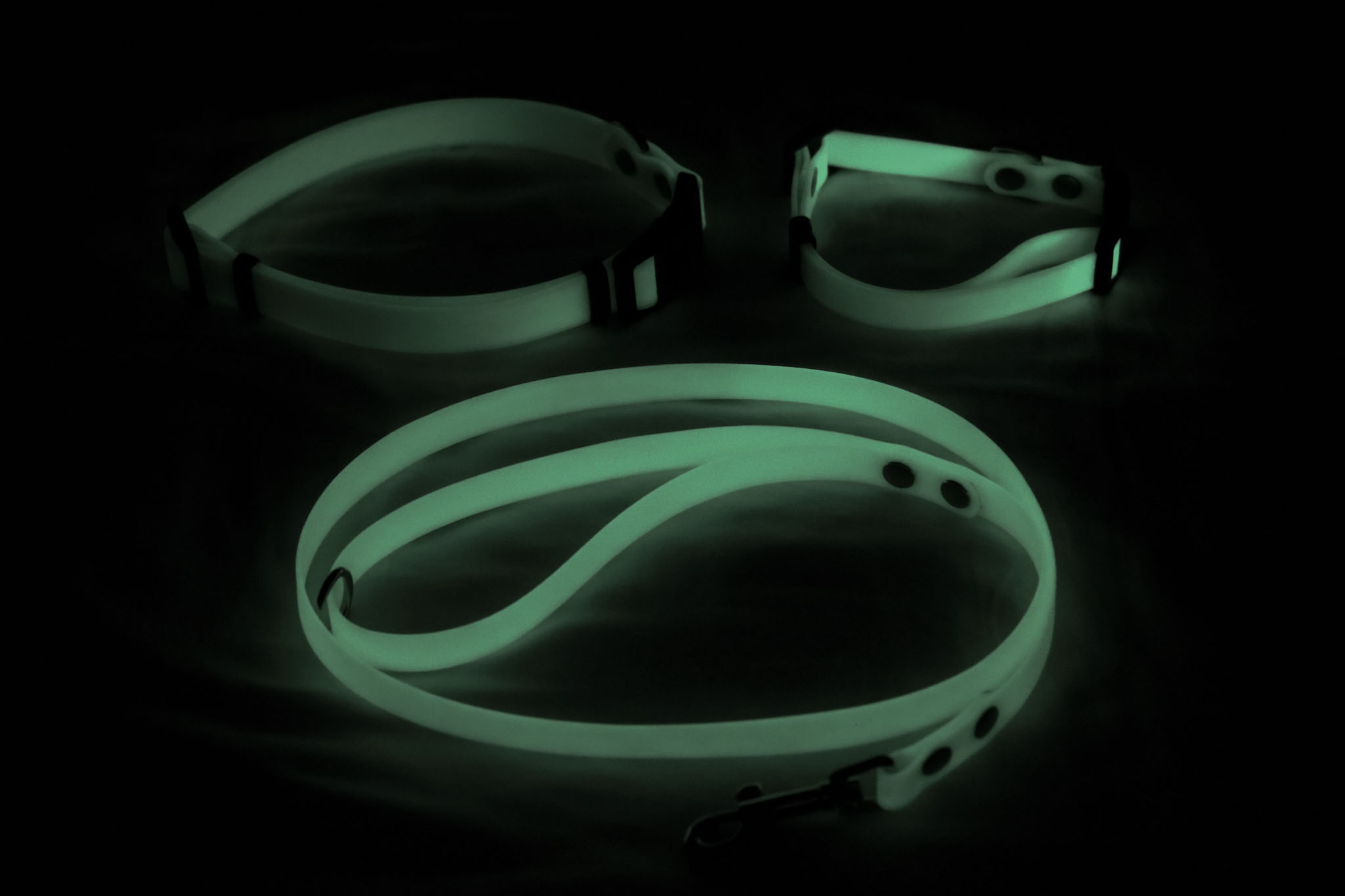 Halsband of looplijn Luca anti-slip rubber glow in the dark