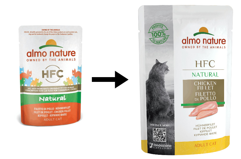 Almo Nature HFC Natural Hühnerfilet Katzen-Nassfutter (24 x 55 g)