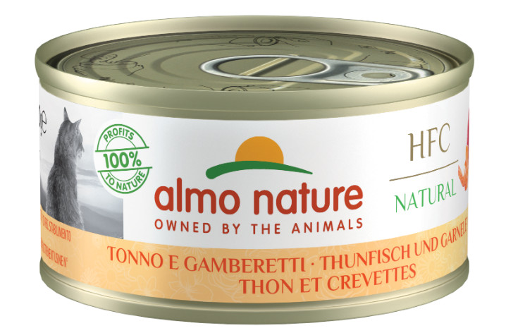 Almo Nature HFC Natural Thunfisch mit Garnelen Katzen-Nassfutter (70 g)