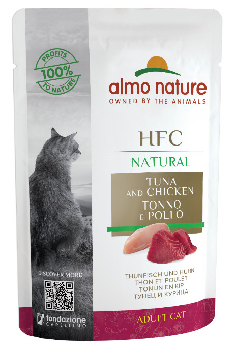 Almo Nature HFC Natural Thunfisch und Huhn Katzen-Nassfutter (55 g)