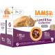 Iams Delights Senior Land & Meereskollektion in Sauce (12x85 gr)