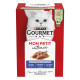 Gourmet Mon Petit Intense mit Thunfisch, Lachs und Forelle Nassfutter Katze
