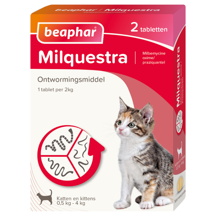 Beaphar Milquestra Ontwormingsmiddel kleine kat en kitten