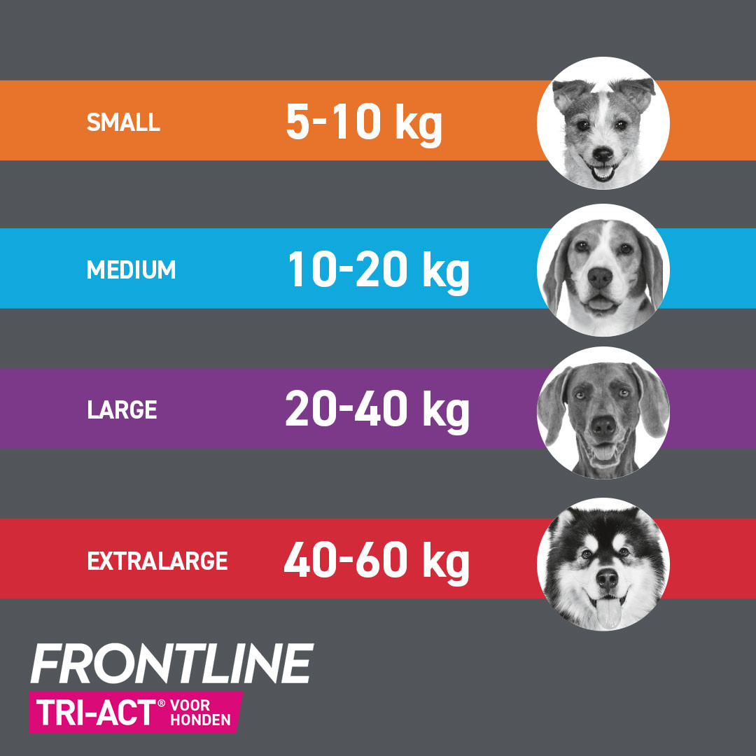 Frontline Tri-Act Spot-on anti-parasiet hond XL / 40 - 60 kg