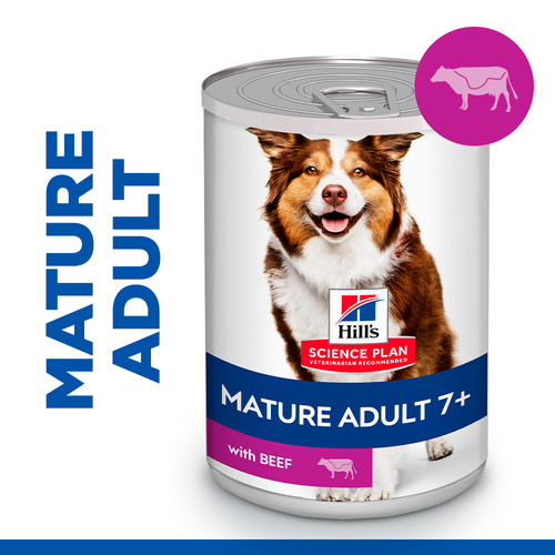 Hill's Mature Adult 7+ nat hondenvoer met rund blik
