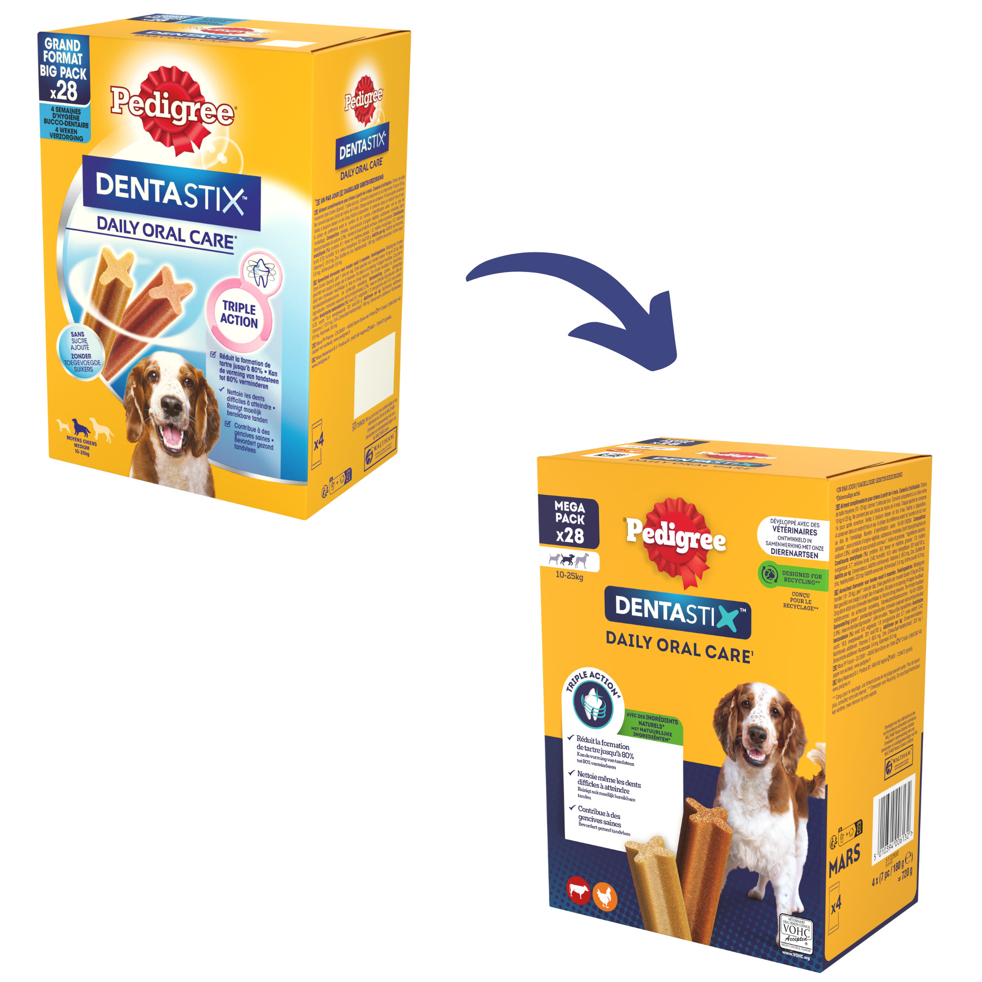 Pedigree Dentastix Medium Hundesnacks für mittelgroβe Hunde von 10 bis 25 kg
