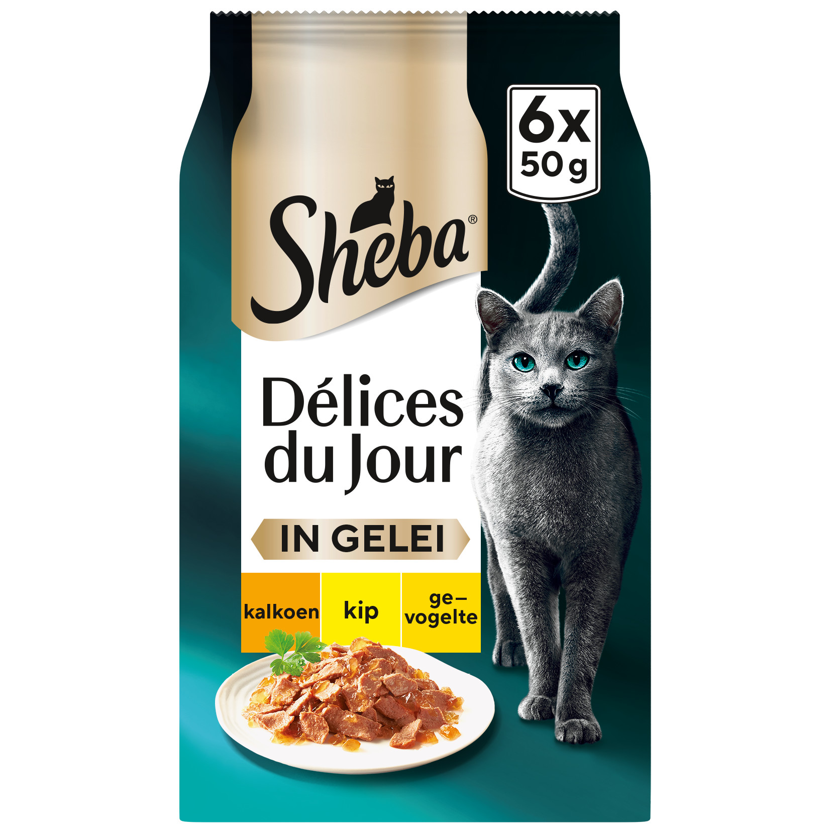 Sheba Délices du Jour Gevogelte in gelei Kattenvoer