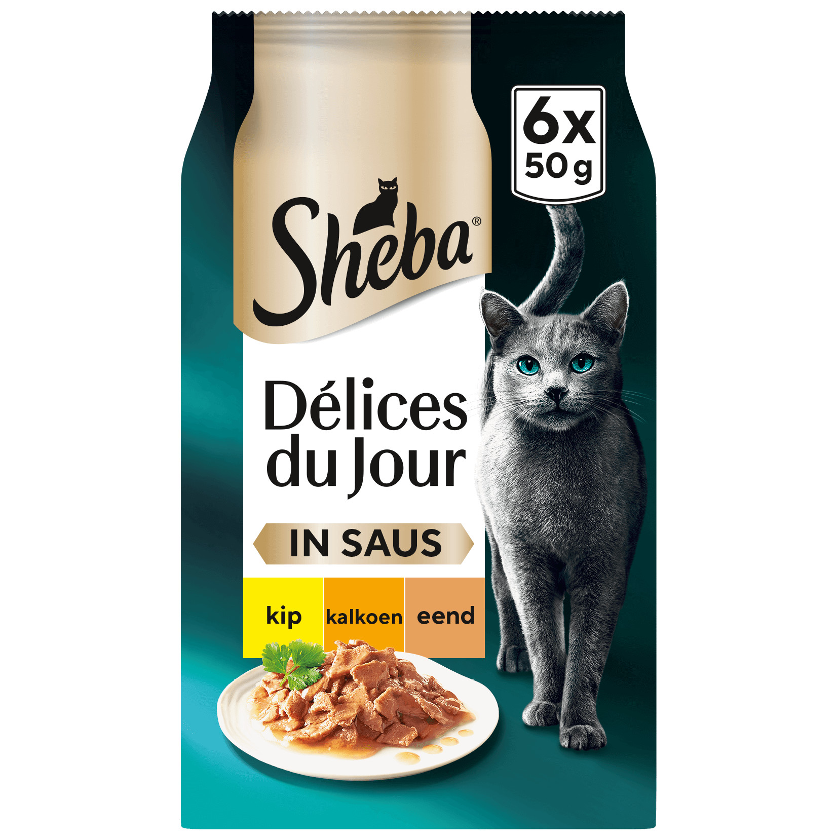 Sheba Delices du Jour Geflügel Variation in Soße für Katzen Multipack (50g)