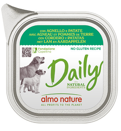 Almo Nature Daily met lam en aardappelen natvoer hond