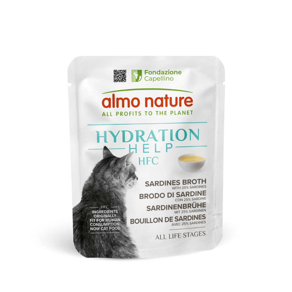 Almo Nature HFC Hydration Help sardinebouillon met sardinefilet natvoer kat (50 g)