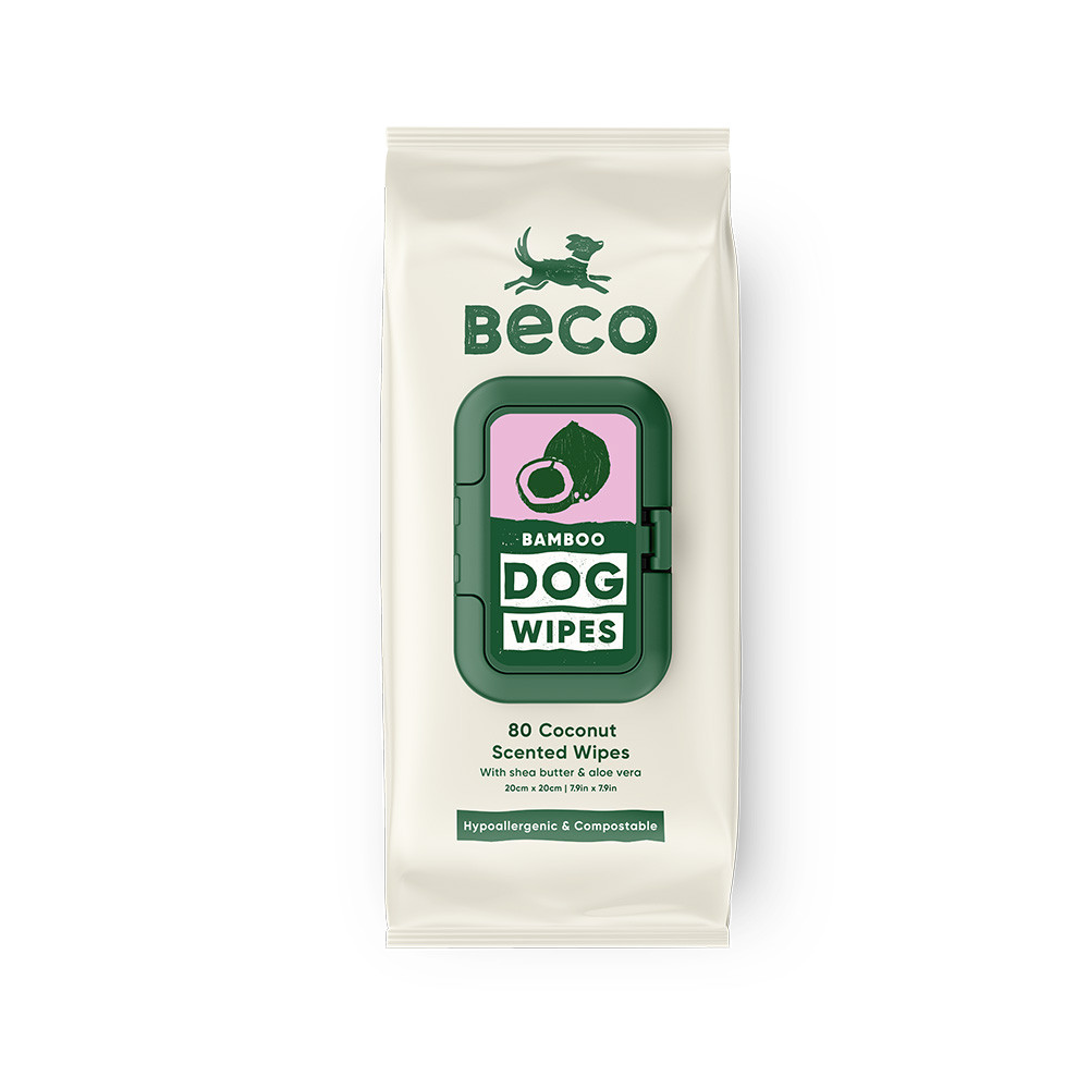 Beco Bamboo Dog Wipes hypoallergene doekjes hond (80 stuks)