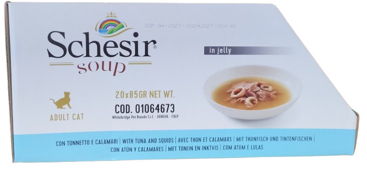 Schesir Cat Soup Wilde Tonijn & Inktvis