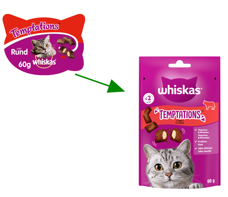 Whiskas Knuspertaschen mit Rind Katzensnack