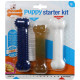 Nylabone Puppy Starterkit Nylon Kauknochen für Welpen (Hühnergeschmack)