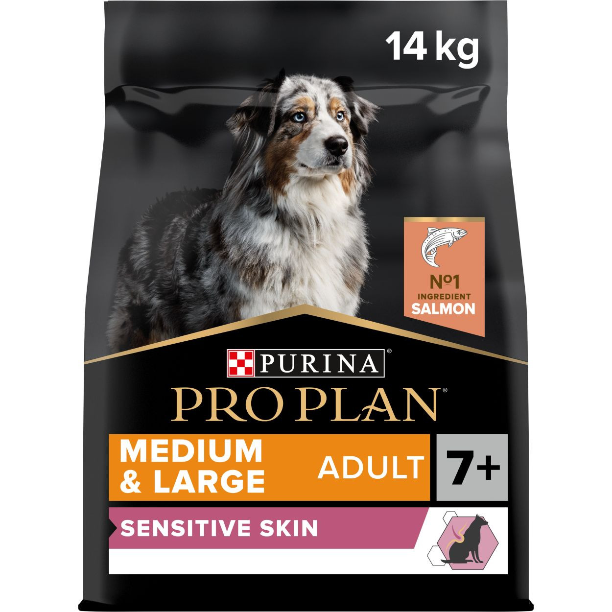 Pro Plan Medium & Large Adult 7+ Sensitive Skin mit Lachs Hundefutter