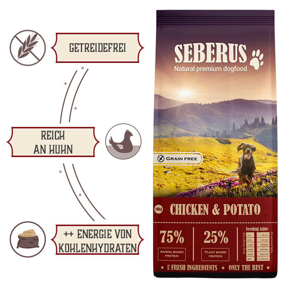 Seberus Chicken & Potato - natuurlijk graanvrij hondenvoer