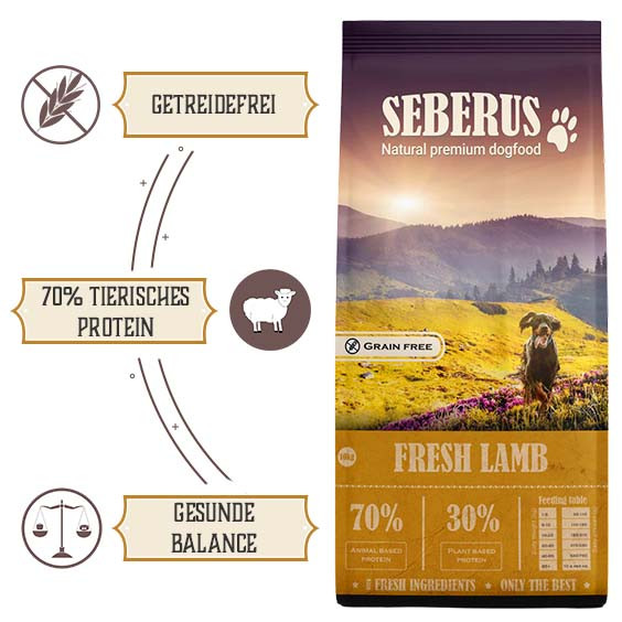 Seberus Fresh Lamb - natuurlijk graanvrij hondenvoer