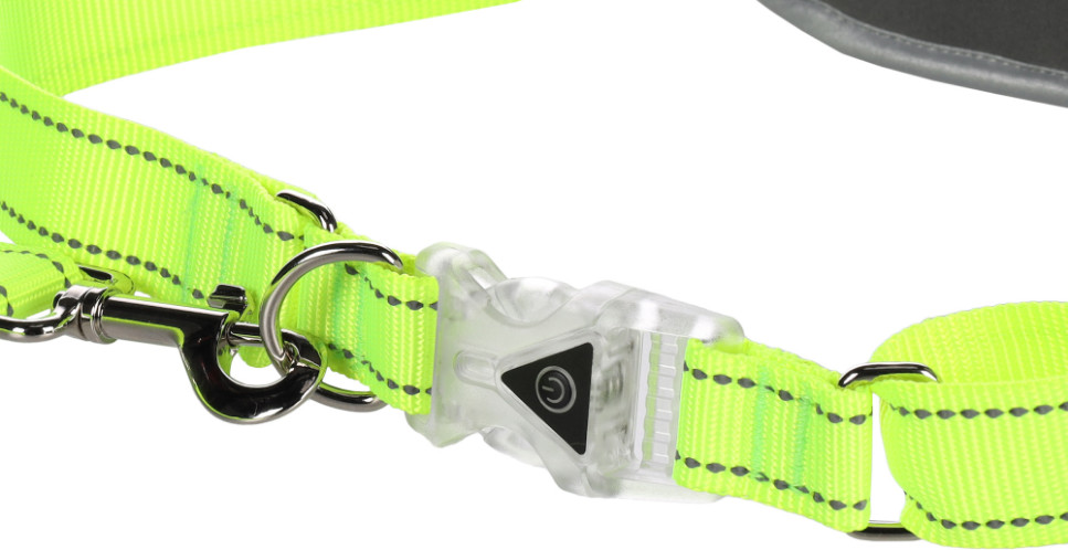 Jogginglijn met heupriem Stoffel fluo geel (118 cm/80-140 cm)