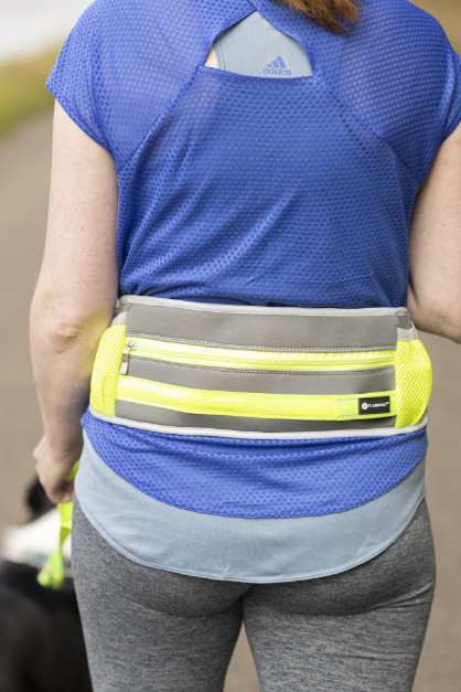 Jogginglijn met heupriem Stoffel fluo geel (118 cm/80-140 cm)
