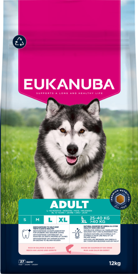Eukanuba Adult Large Zalm & Gerst hondenvoer Eukanuba Adult Large Zalm & Gerst hondenvoer
