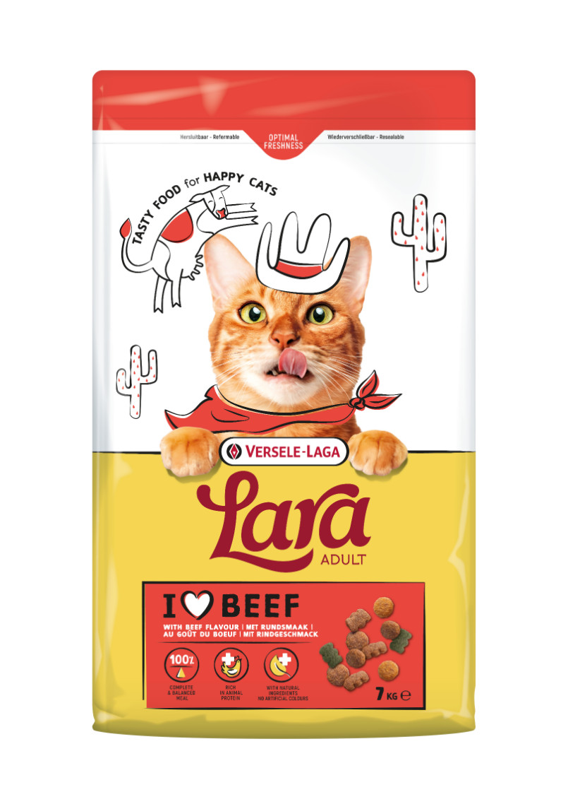 Versele-Laga Lara Adult mit Rindgeschmack Katzenfutter