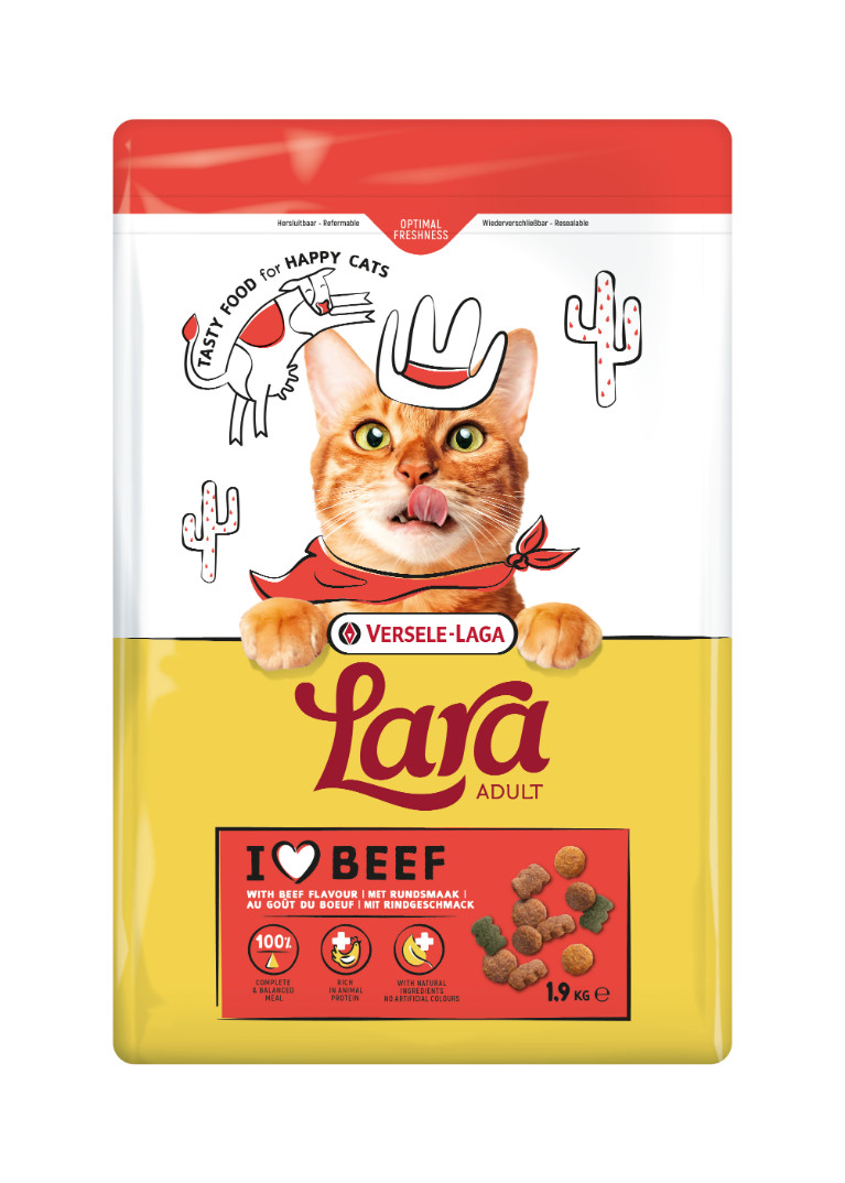 Versele-Laga Lara Adult mit Rindgeschmack Katzenfutter