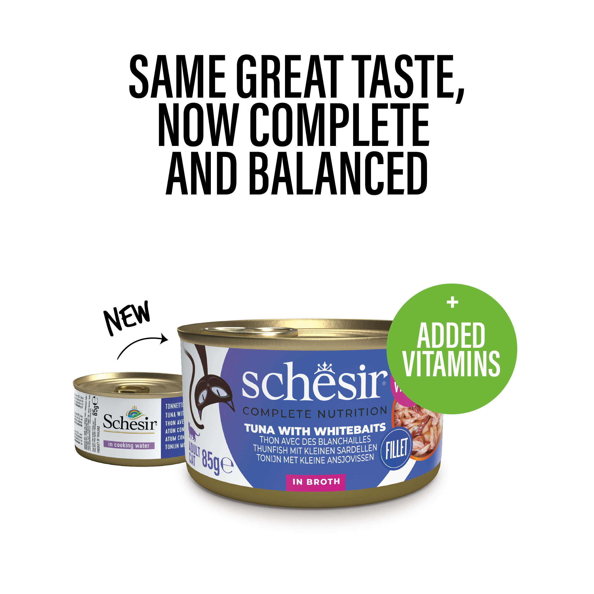 Schesir Thunfisch und kleinen Sardellen mit Reis natural style für Katzen