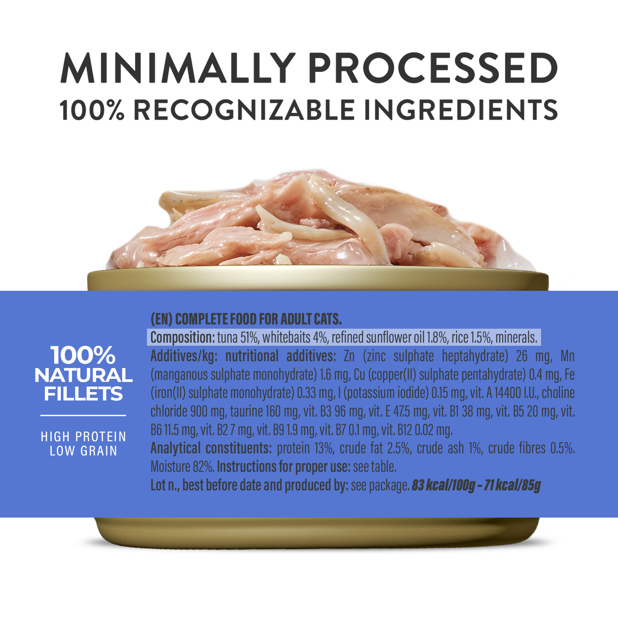 Schesir Thunfisch und kleinen Sardellen mit Reis natural style für Katzen