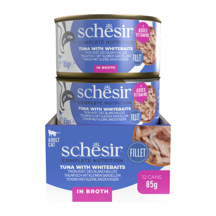 Schesir Thunfisch und kleinen Sardellen mit Reis natural style für Katzen
