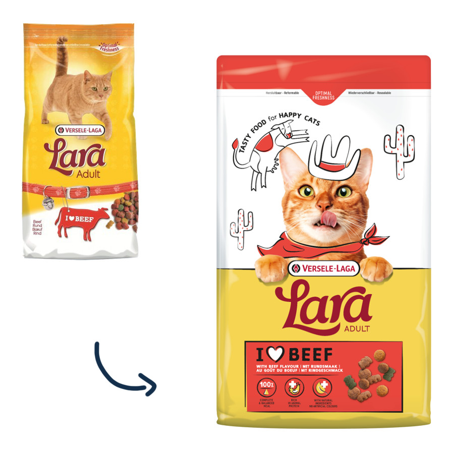 Versele-Laga Lara Adult mit Rindgeschmack Katzenfutter