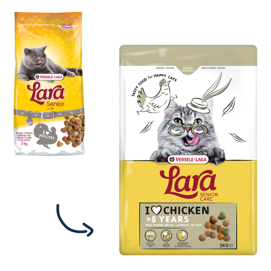 Versele-Laga Lara Senior Huhn mit Pute Katzenfutter