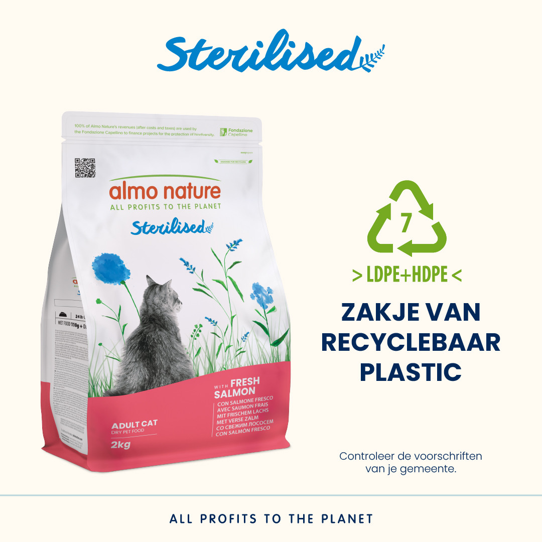 Almo Nature Sterilsed zalm kattenvoer