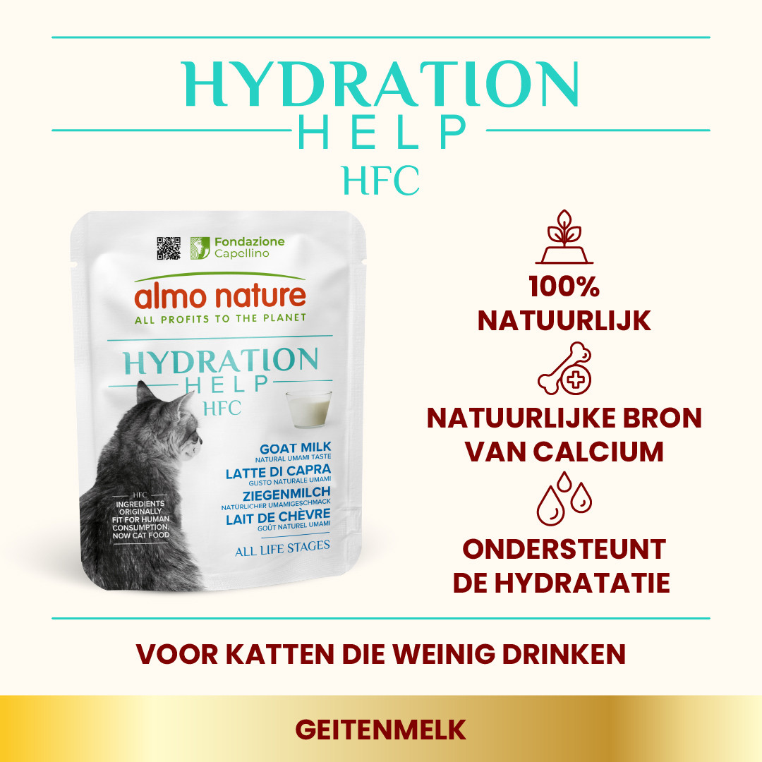 Almo Nature HFC Hydration Help geitenmelk voor de kat