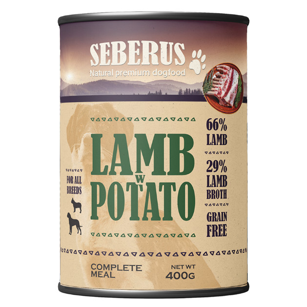 Seberus Lamb w/Potato getreidefreies Hunde-Nassfutter 
