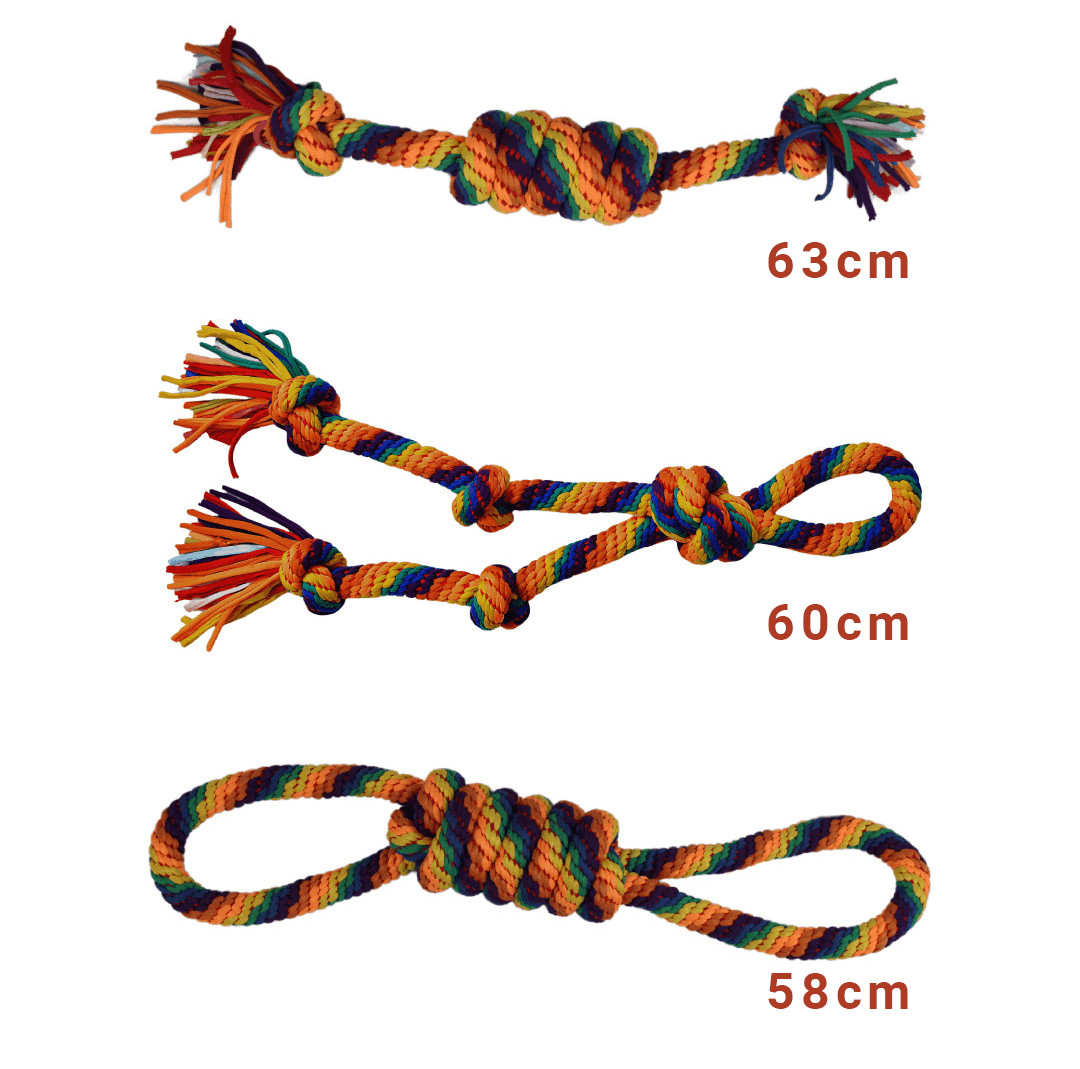 Flostouw Regenboog hondenspeelgoed Flostouw Regenboog hondenspeelgoed