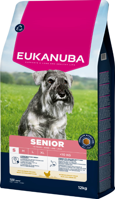 Eukanuba Caring Senior Small Breed kip hondenvoer Eukanuba Caring Senior Small Breed kip hondenvoer