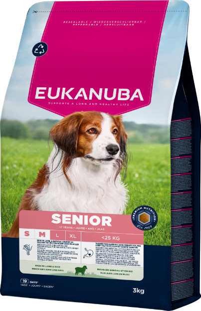 Eukanuba Senior Small Medium Lam & Rijst hondenvoer Eukanuba Senior Small Medium Lam & Rijst hondenvoer