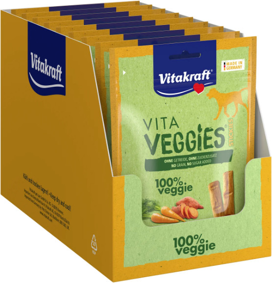Vitakraft Vita Veggies Sticks kaassmaak hondensnack (80 g) Vitakraft Vita Veggies Sticks kaassmaak hondensnack (80 g)