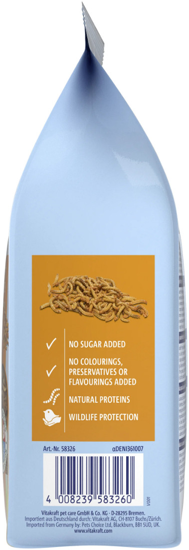 Mealworm To Go gedroogde meelwormen voor vogels